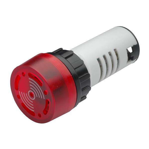 E2S22DBF230V E2S  Combi Buzzer E2S22DBF 230vAC 1:RED 80dB(A) LED IP65 iØ22,5mm Panel Mount